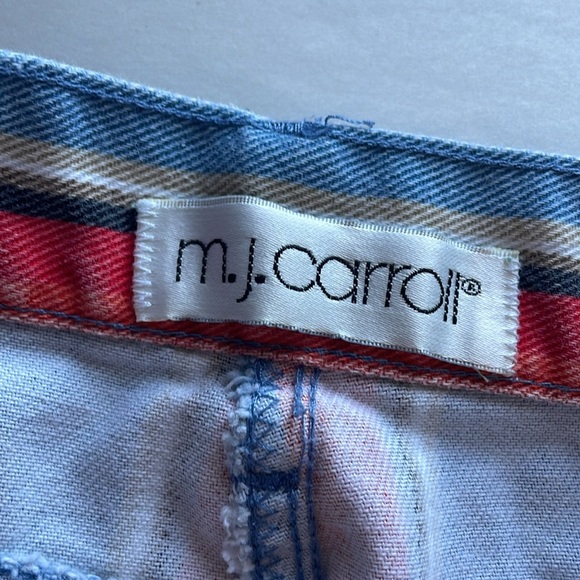 VTG 90s Revival Shorts 10 Bermuda 28” waist ColorBlock Blue Striped Indie 5” - Picture 11 of 15